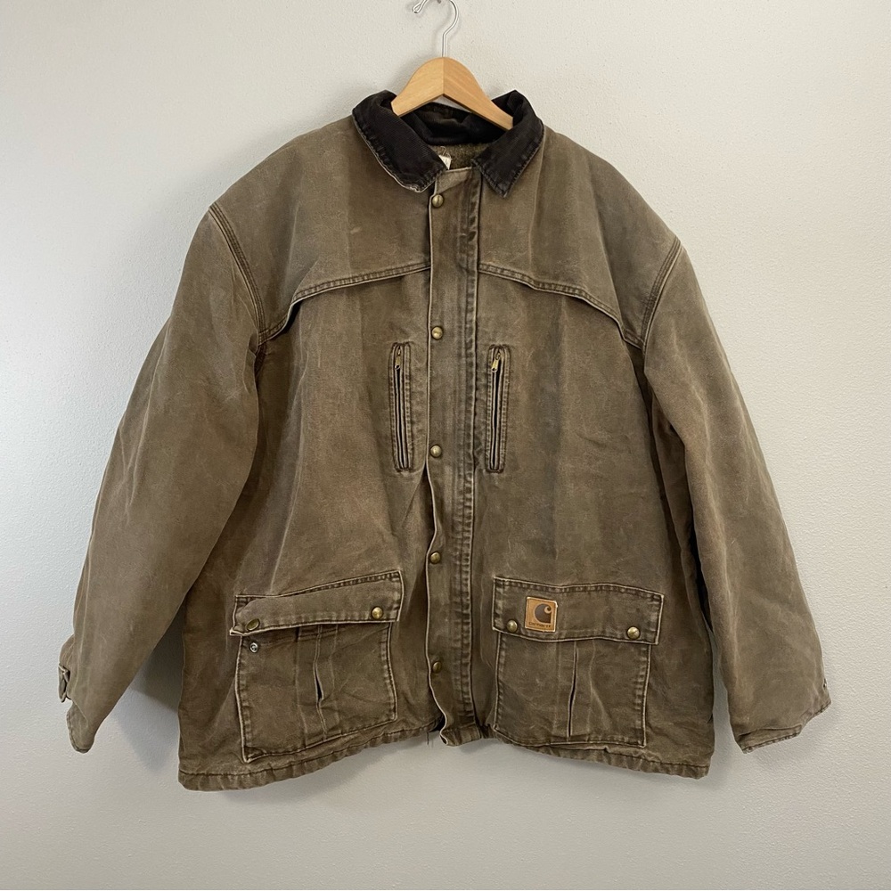Carhartt Vintage Brown Chore Coat Jacket C10CHT Men’s Tall 2XL